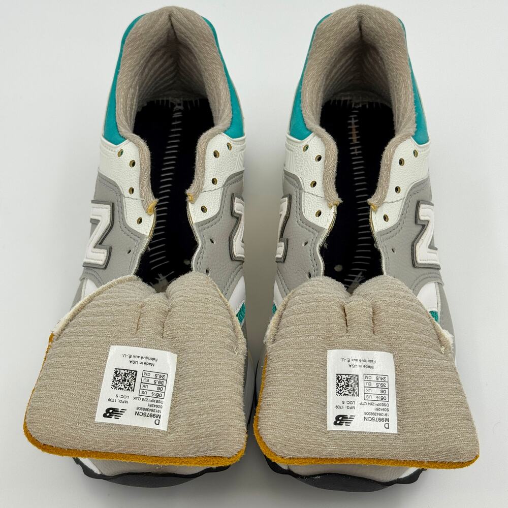 Concepts x New Balance 997.5 Esplanade Grey Teal Yellow Made in USA M9975CN - Picture 8 of 14
